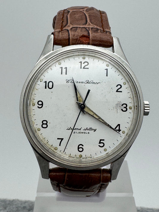 Citizen Homer Second Setting – JNR / Japanese National Railways Montre de service – Shōwa 52 (1977) – 21 rubis – fraîchement révisée