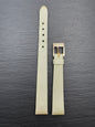 Bambi – Vintage NOS Woven Textile Strap (Perlon Style) in Beige/Cream, 12mm, Signed Bambi Buckle, with Box (Japan)