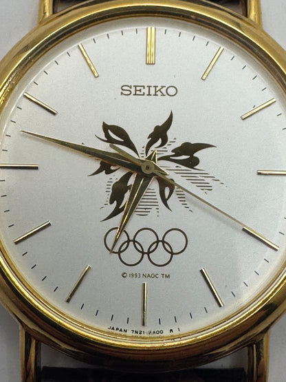 Seiko Nagano Olympic Commemorative Watch 1998 – Ref. 7N21-8A00 – Olympic Rings Dial – produziert Oktober 1997
