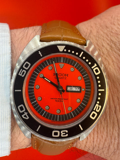 Ricoh Quartz Diver 100M – Ref. 643018 – Day-Date – Vintage Japan