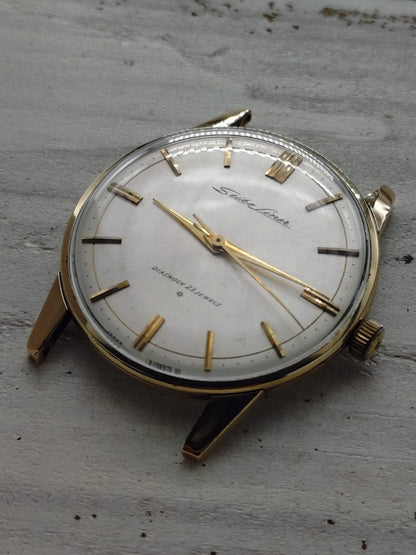 Seiko Liner « Diashock 23 Jewels » – Réf. J15007E – Calibre 3140, remontage manuel – Plaqué or – Début des années 1960 – Récemment révisée