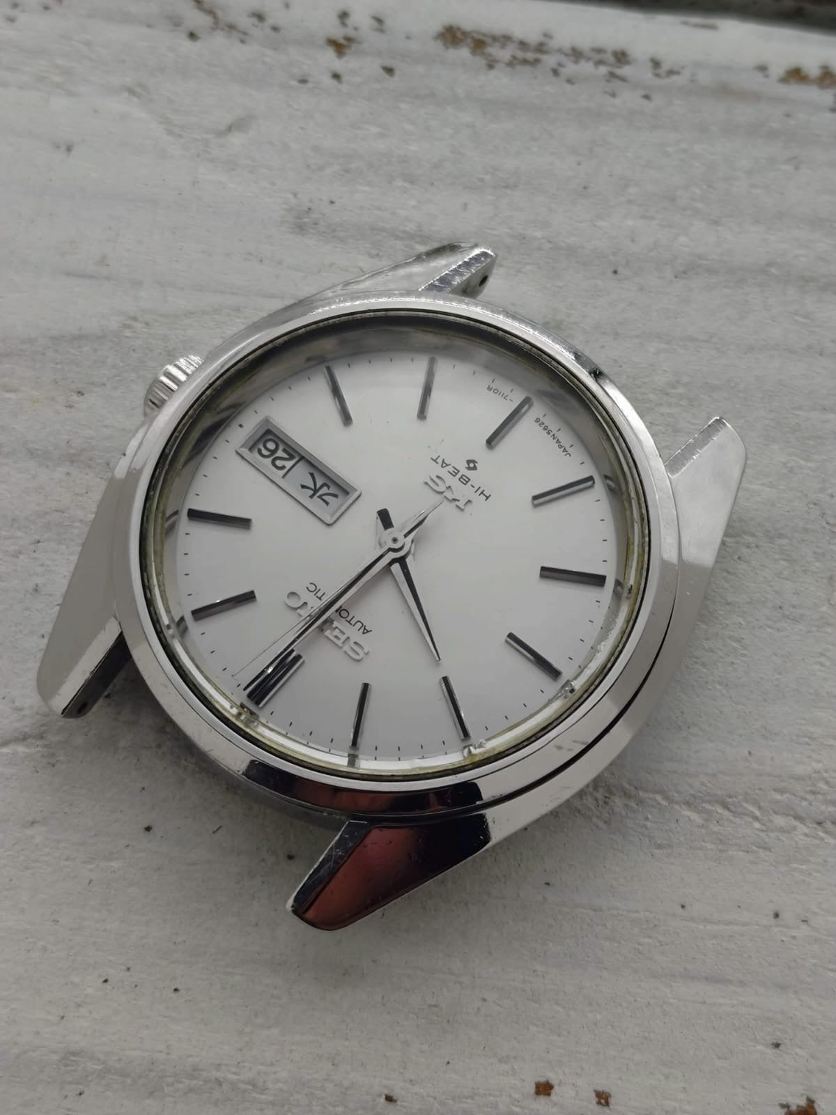 King Seiko Hi-Beat 5626-7000 – Calibre 5626A, Suwa Seikosha – Acier inoxydable, couronne signée KS – Juin 1970 – fraîchement révisée