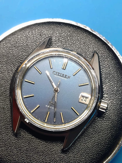 Rarity: Citizen Highness 36000 – Ref. 4-740203 Y – Caliber 7430, 36,000 bph automatic, chronometer quality – blue dial – October 1971 – freshly serviced
