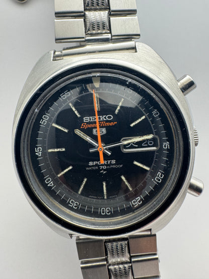 Seiko 5 Sports JDM Speed-Timer 7017-6010 – Caliber 7017, flyback chronograph with inner bezel, Daini Seikosha – February 1971 – freshly serviced