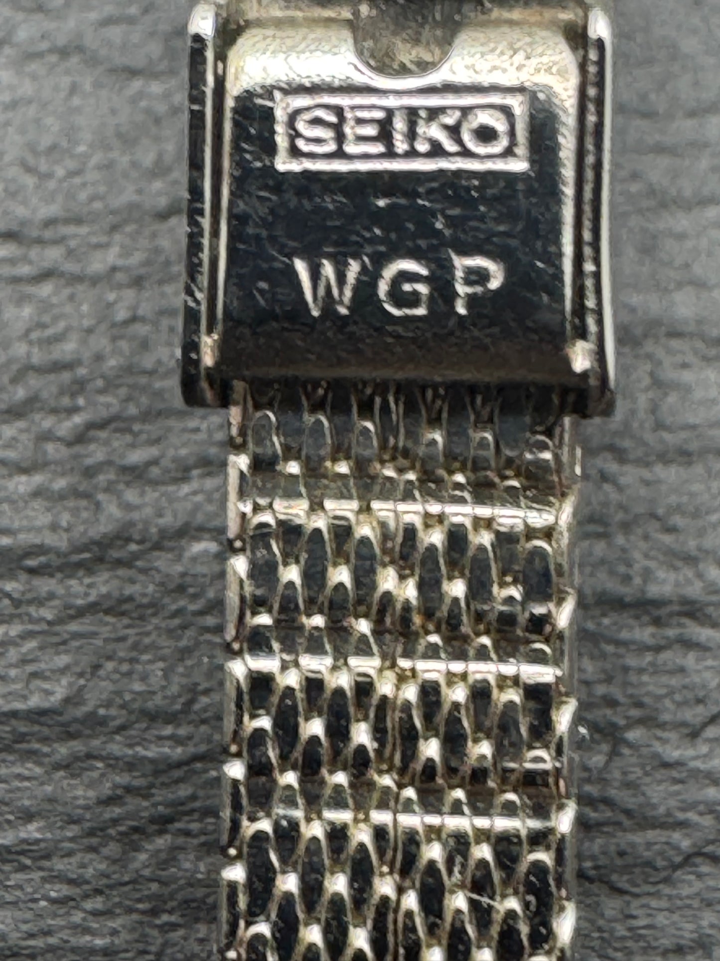 SEIKO WGP – Vintage NOS Mesh/Milanese Bracelet, 6 mm, White Gold Look, with Original Tags (Japan)