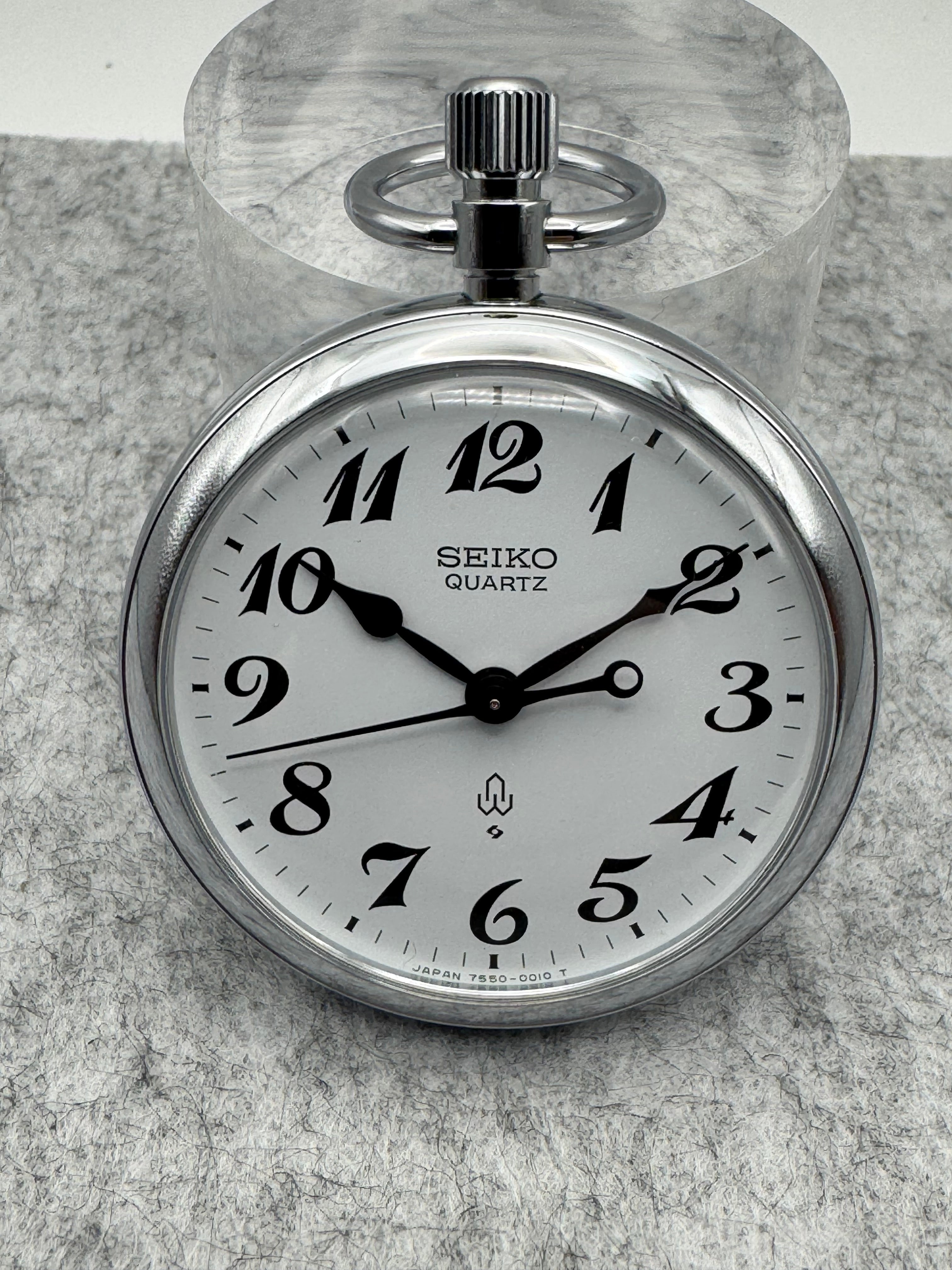 鉄道時計7550 Seiko Quartz Railwayman's Pocket Watch Shinkansen (1982) – Ref
