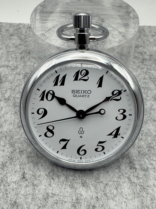Seiko Quarz Eisenbahner Taschenuhr Shinkansen (1982) – Ref. 7550-0010