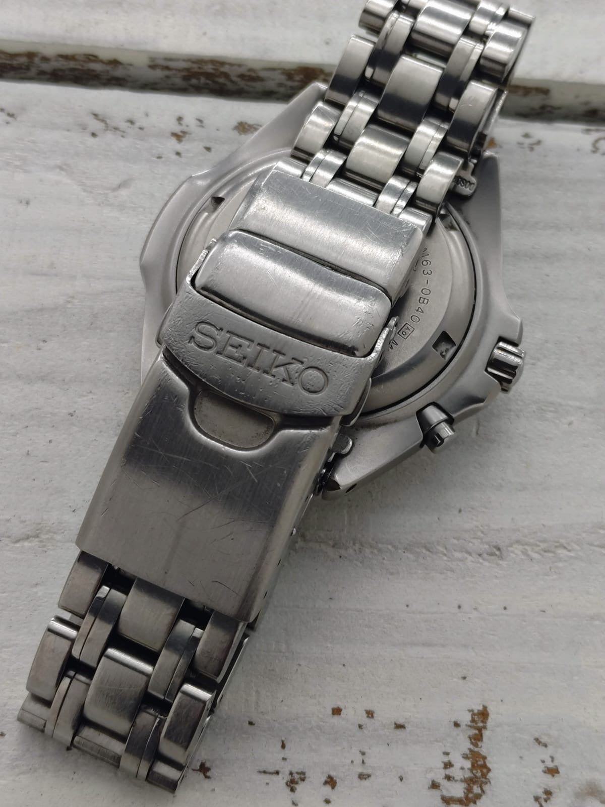 Seiko Kinetic Titanium Scuba 200 m – Ref. 5M63-0B40 – Caliber 5M63, titanium, diver's bezel – June 2006