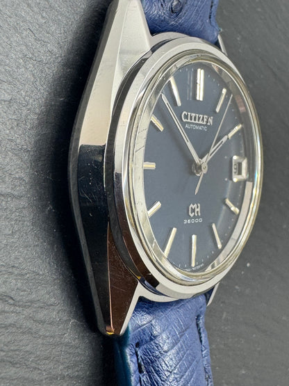 Rarity: Citizen Highness 36000 – Ref. 4-740203 Y – Caliber 7430, 36,000 bph automatic, chronometer quality – blue dial – October 1971 – freshly serviced