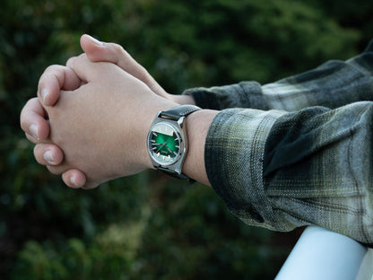 Vario Futurist Watch – Sunburst Green Fumé