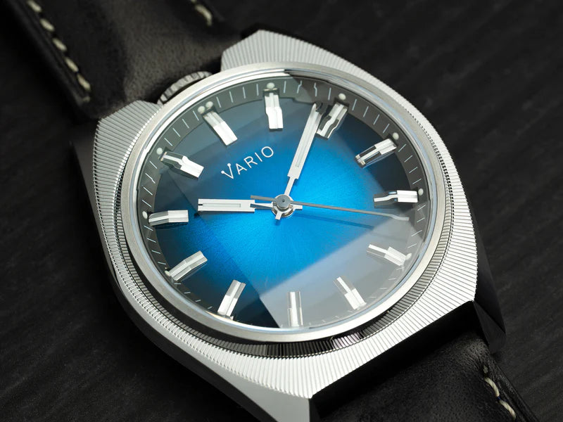Vario Futurist Watch – Sunburst Blue Fume