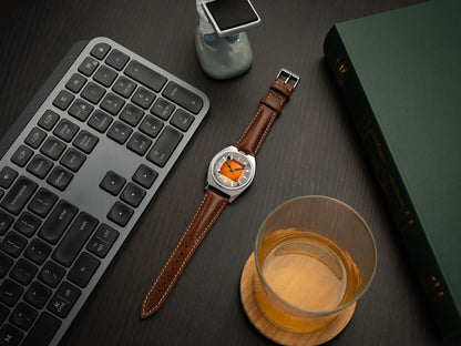 Vario Futurist Watch – Sunburst Orange Fume