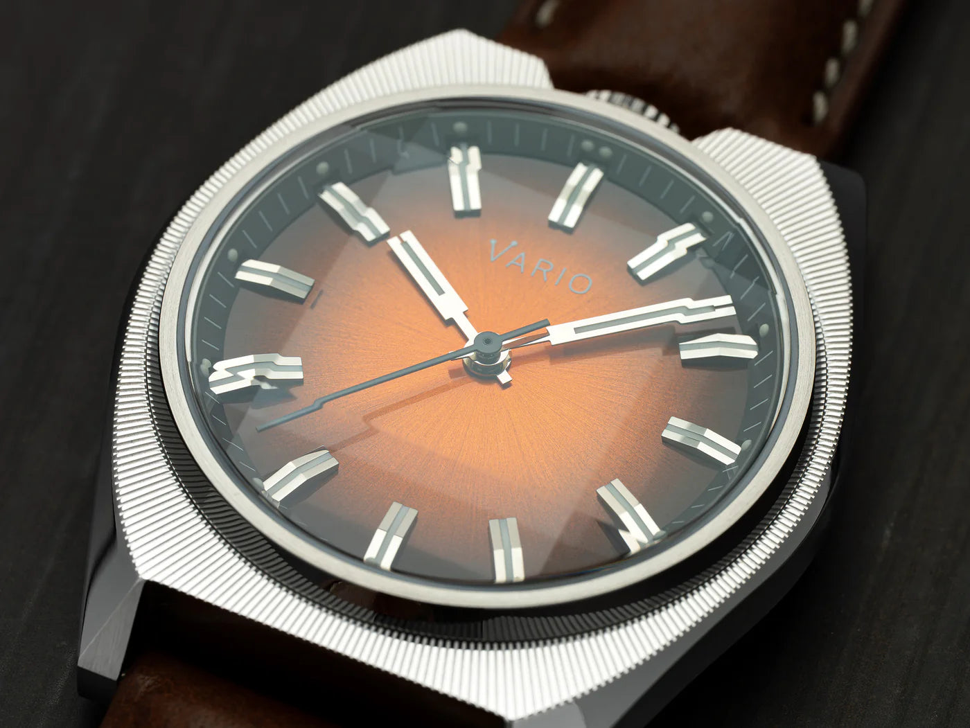Vario Futurist Watch – Sunburst Orange Fume