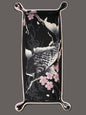 Plateau exclusif pour montres et bijoux – Pièces uniques réalisées à la main à partir de tissus de kimono japonais originaux, modèle Kois, noir et rose, 24 x 12 cm
