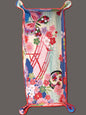 Plateau exclusif pour montres et bijoux – pièces uniques fabriquées à la main à partir de tissus de kimono japonais originaux, motif pont et papillon japonais, 24 x 12 cm
