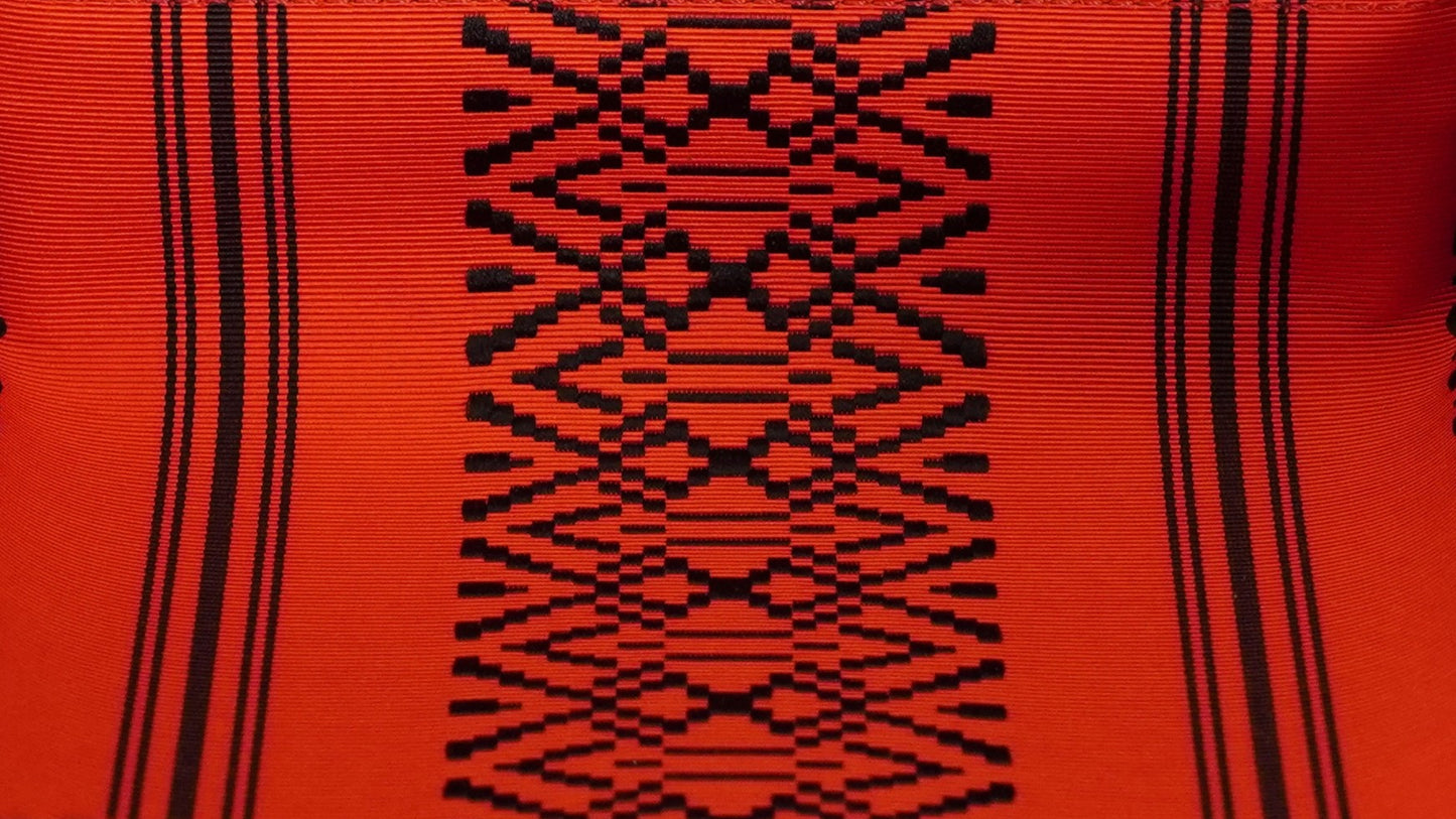 Plateau exclusif pour montres et bijoux – pièces uniques fabriquées à la main à partir de tissus de kimono japonais originaux, modèle Japan, noir et rouge, 20 x 20 cm