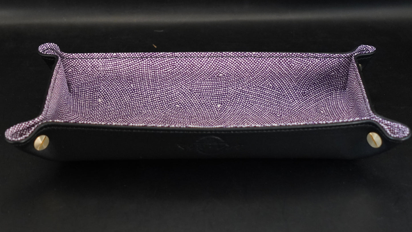 Plateau exclusif pour montres et bijoux – Pièces uniques fabriquées à la main à partir de tissus de kimonos japonais originaux, modèle Lila Moments 24 x 12