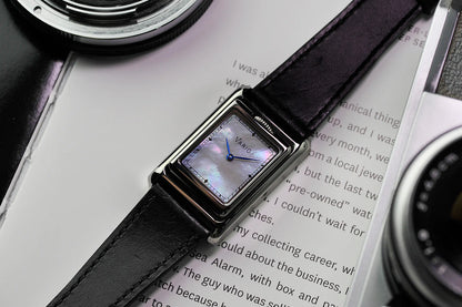 VARIO VERSA Reversible Dual Time Silver-White MoP Watch