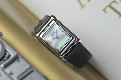 VARIO VERSA Reversible Dual Time Silver-White MoP Watch