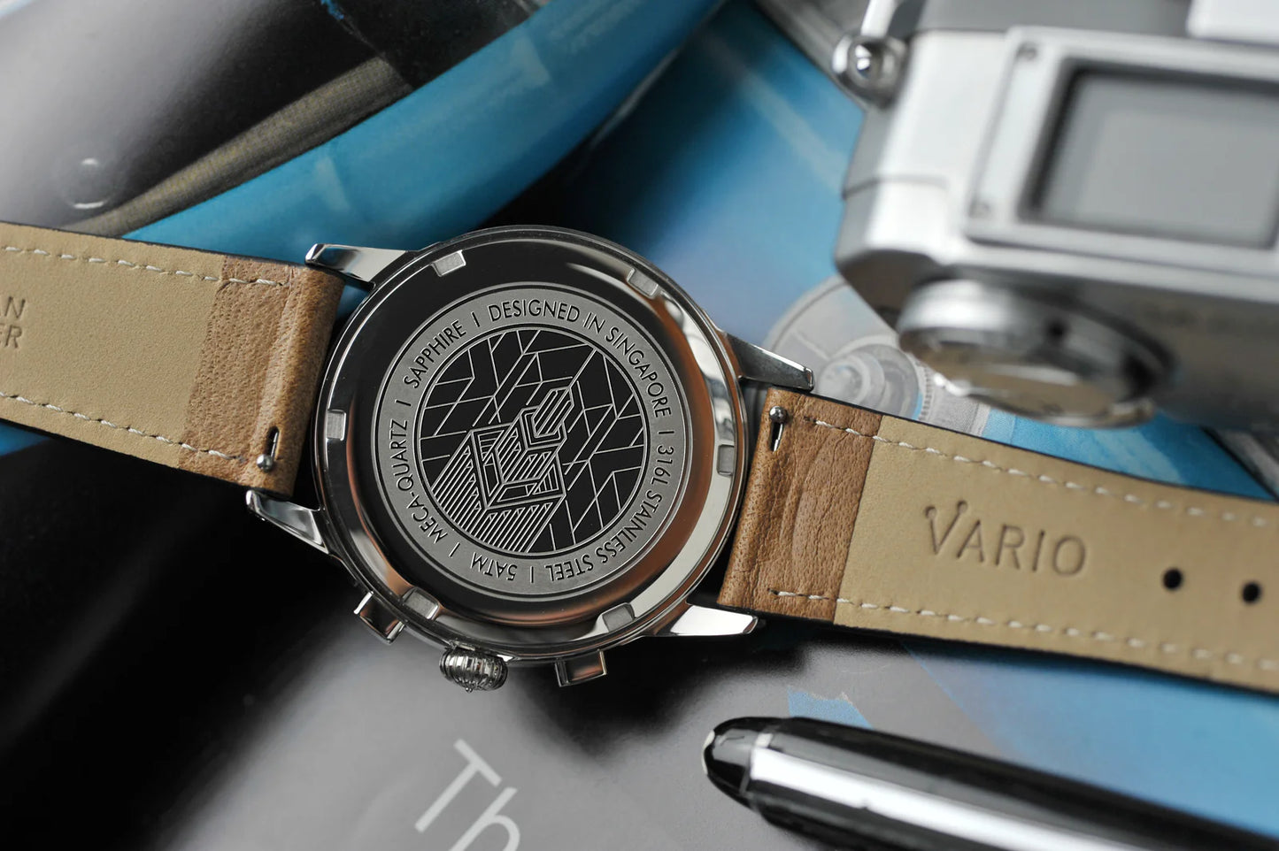 Vario Empire - White Tuxedo Tachymètre Chronograph Watch
