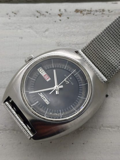 Seiko Lord Matic 5606-6000 – Aug. 1972 – schwarzes Dial, Day-Date, revidiert