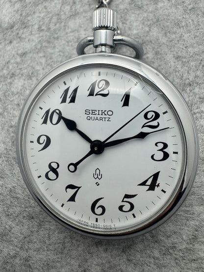 Seiko Eisenbahner-Taschenuhr Quarz 7550-0010 (Juli 1984)