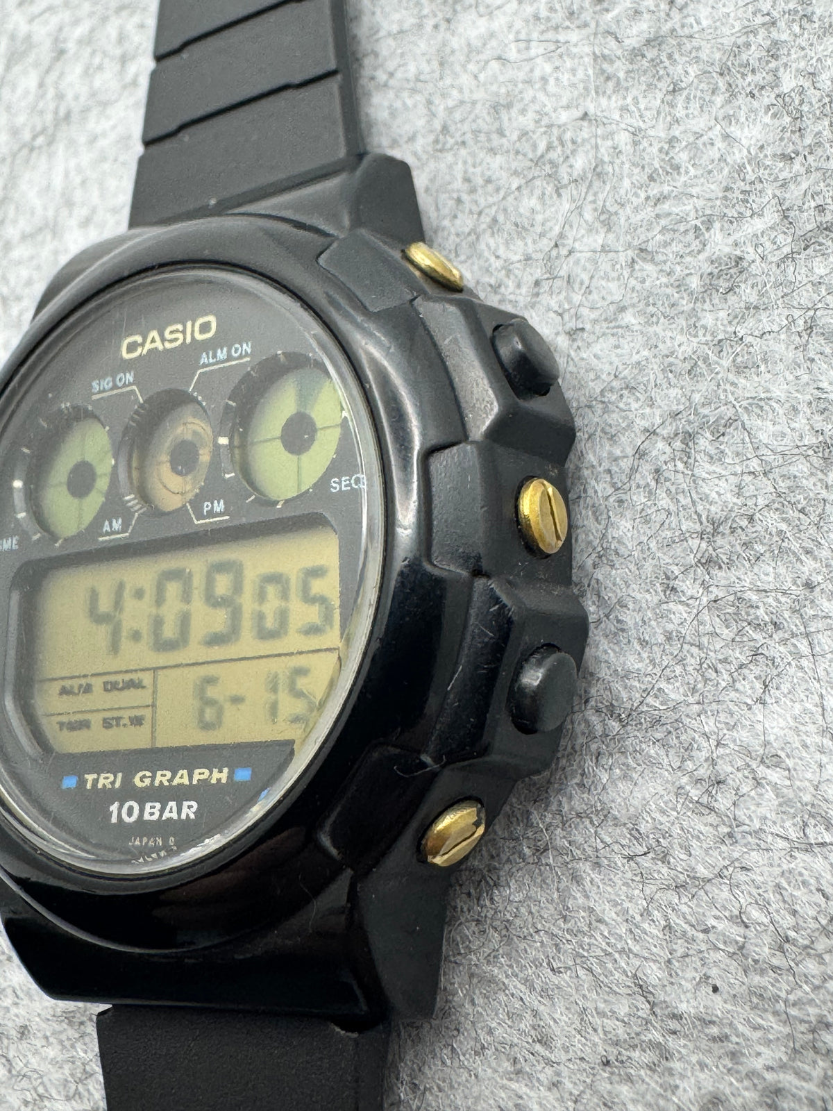 Casio Tri-Graph TGW-10 – um 1988 - Modul 827 – seltene digitale Analogsimulation der späten 1980er – revidiert, neues Band