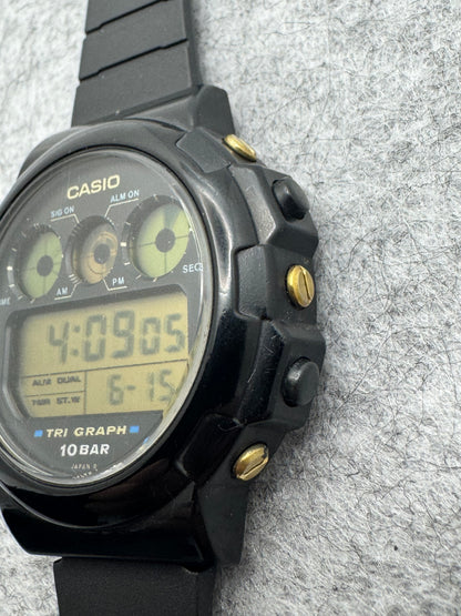 Casio Tri-Graph TGW-10 – um 1988 - Modul 827 – seltene digitale Analogsimulation der späten 1980er – revidiert, neues Band
