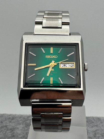 Seiko Lord Matic 5606-5160 – Automatique – cadran TV vert – janvier 1974 – 25 rubis – fraîchement révisée