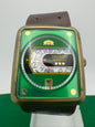 Orient Automatic – green dial, rectangular case – disc display – 35.8 × 40.7 mm