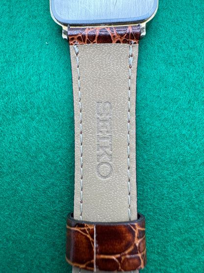 Seiko Quarz 6431-5090 – Rechteckige Dresswatch der frühen 1980er Jahre (Januar 1981)