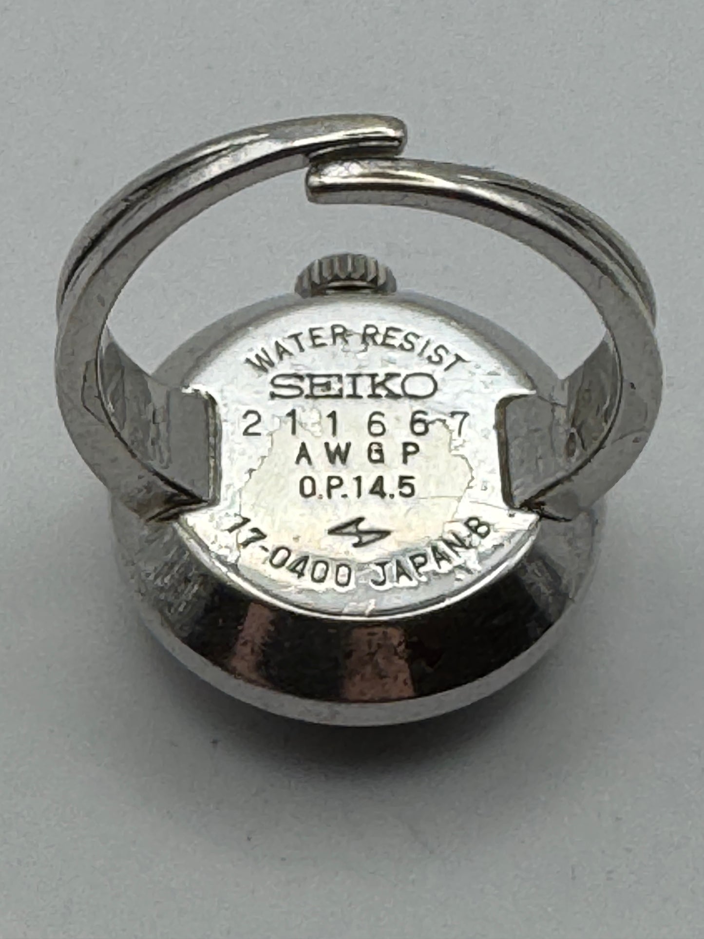 Rarität: Seiko Ring Watch 17-0400 – Lilafarbenes Zifferblatt – Januar 1972 (JDM)