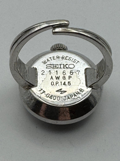 Rarität: Seiko Ring Watch 17-0400 – Lilafarbenes Zifferblatt – Januar 1972 (JDM)