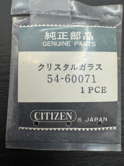 Citizen Uhrglas 54-60071 – Ø ca. 30,7 mm (inkl. Spannring) – Crystal Glass mit Silberring – Vintage Watch Glass – NOS