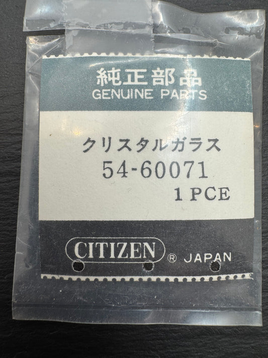 Citizen Watch Glass 54-60071 – Ø approx. 30.7 mm (incl. tension ring) – Crystal Glass with Silver Ring – Vintage Watch Glass – NOS