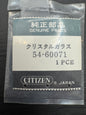 Citizen Uhrglas 54-60071 – Ø ca. 30,7 mm (inkl. Spannring) – Crystal Glass mit Silberring – Vintage Watch Glass – NOS