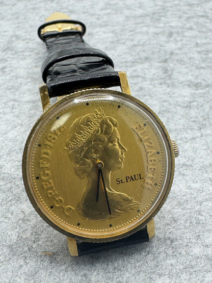Orient Coin Watch I120-46101 – Cal. 12040, 21 Jewels Manual Wind – Coin Dial St Paul's Cathedral – 1970s