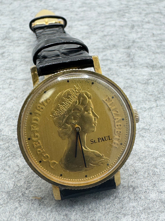 Orient Coin Watch I120-46101 – Cal. 12040, 21 Jewels Manual Wind – Coin Dial St Paul's Cathedral – 1970s