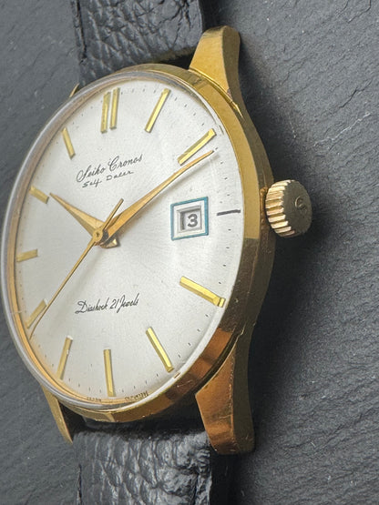 Seiko Cronos Self Dater – Réf. J15016E – Mouvement Cronos, 21 rubis, remontage manuel – Daini Seikosha, 1963 – récemment révisée
