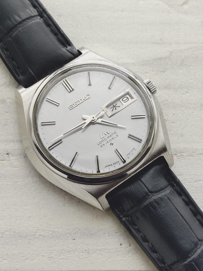 Seiko Lord Matic 5606-7010 – June 1969 – Linen Dial, Day/Date – "WATER PROOF" Caseback – Serviced