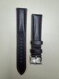 Original Seiko Lederarmband RS07S20BK (20–18 mm) – Schwarz, Kalbsleder, Kontrastnaht (JDM)