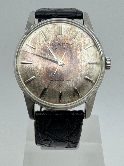 Seiko Crown Special J14100 – Cadran Tropical – Cal. 341, 23 rubis – fraîchement révisée d'une collection d'horloger japonais