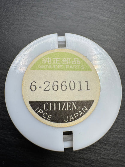 Citizen Original Zifferblatt 2820-266011 „Citizen Quartz" (eckig, abgeschrägte Ecken, Schwarz/Gold, Gewebestruktur, applizierte Indizes) – NOS