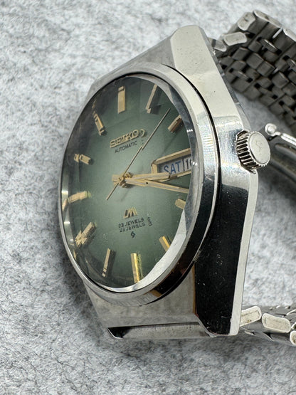 Seiko Lord Matic 5606-8110 – Automatic – July 1975 – green textured dial – freshly serviced