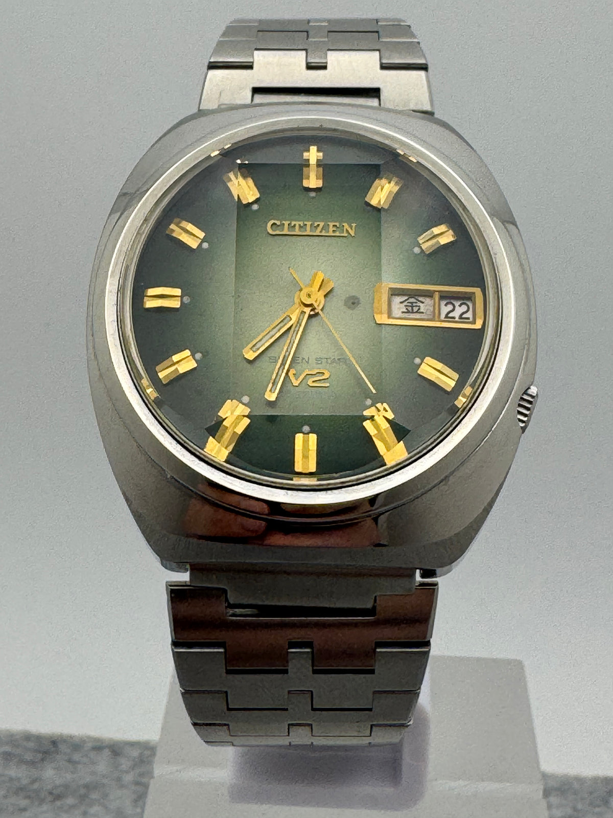 Citizen Seven Star V2 – 26 Jewels – grünes Verlaufszifferblatt – März 1973 – frisch revidiert