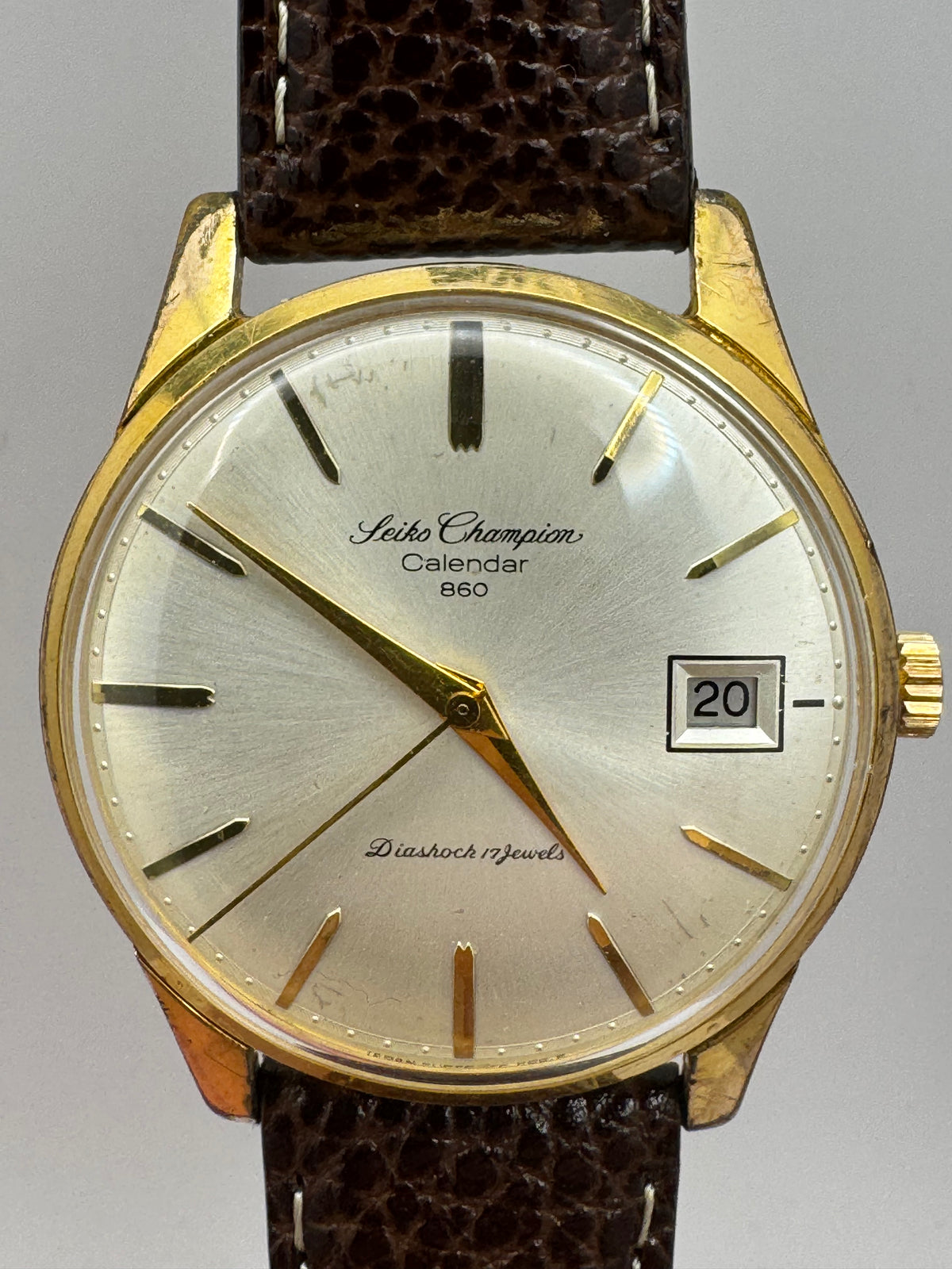 Seiko Champion Calendar 860 – Réf. J15017 – Calibre 860, remontage manuel, Daini Seikosha – 1963 – fraîchement révisée