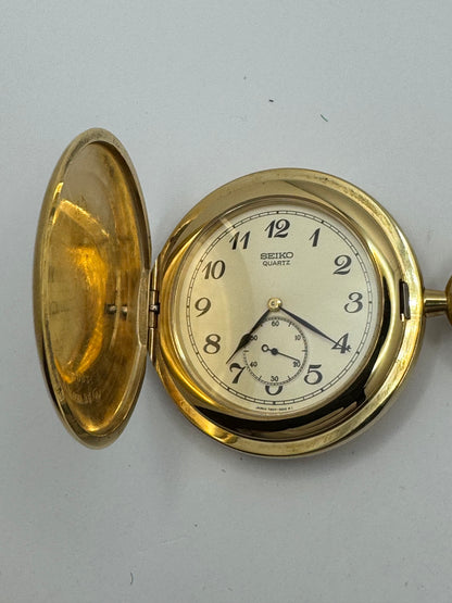 Seiko Taschenuhr 7N07-001A – „Prime Minister Gift“ – Japan (April 1994) – Quarz – mit Kette