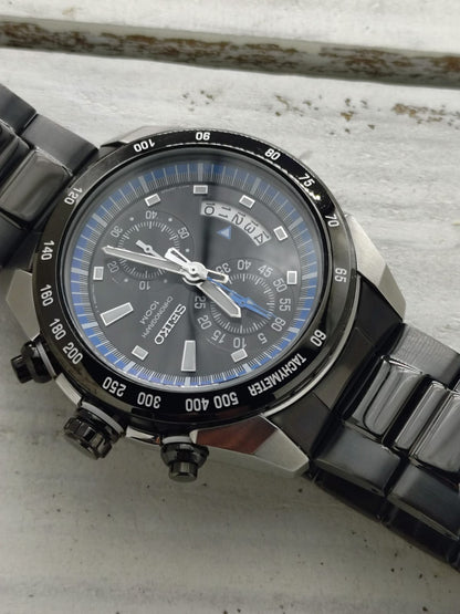 Seiko Chronograph 7T94-0AY0 – Quarz, Tachymeter, 100 m – 43,5 mm – März 2008