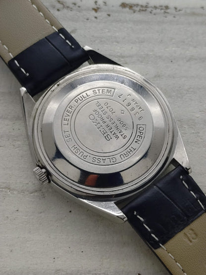 Seiko Lord Matic 5606-7070 – Calibre 5606A, 23 rubis, Suwa Seikosha – Boîtier monocoque – Mars 1969 – fraîchement révisée