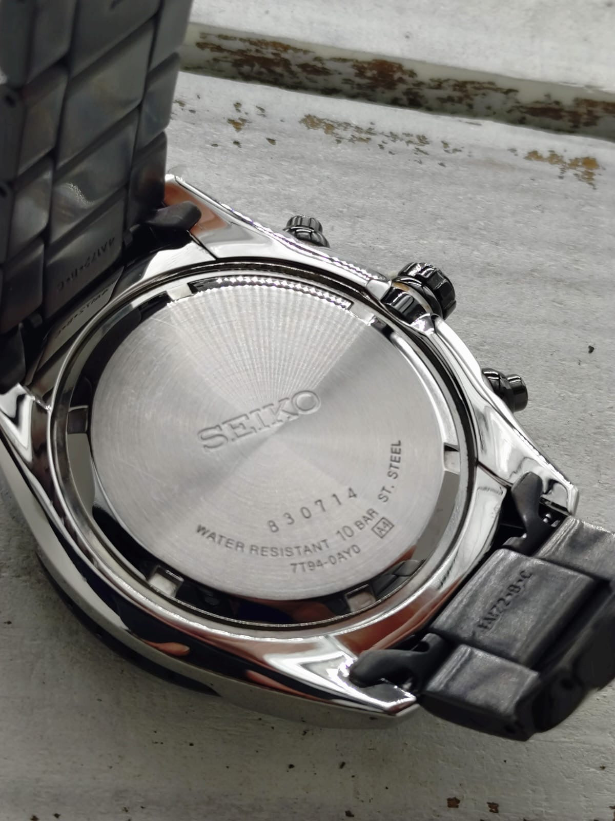 Seiko Chronograph 7T94-0AY0 – Quarz, Tachymeter, 100 m – 43,5 mm – März 2008